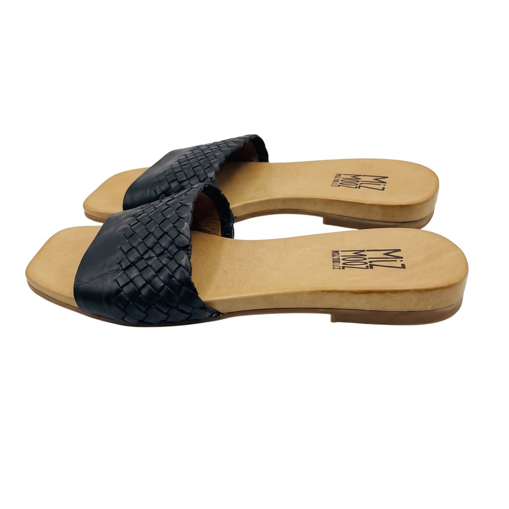 MIZ MOOZ "Pluck" Woven Leather Slide Sandals EU 40 US 9-9.5 Boho Lux Minimalist - Picture 3 of 6